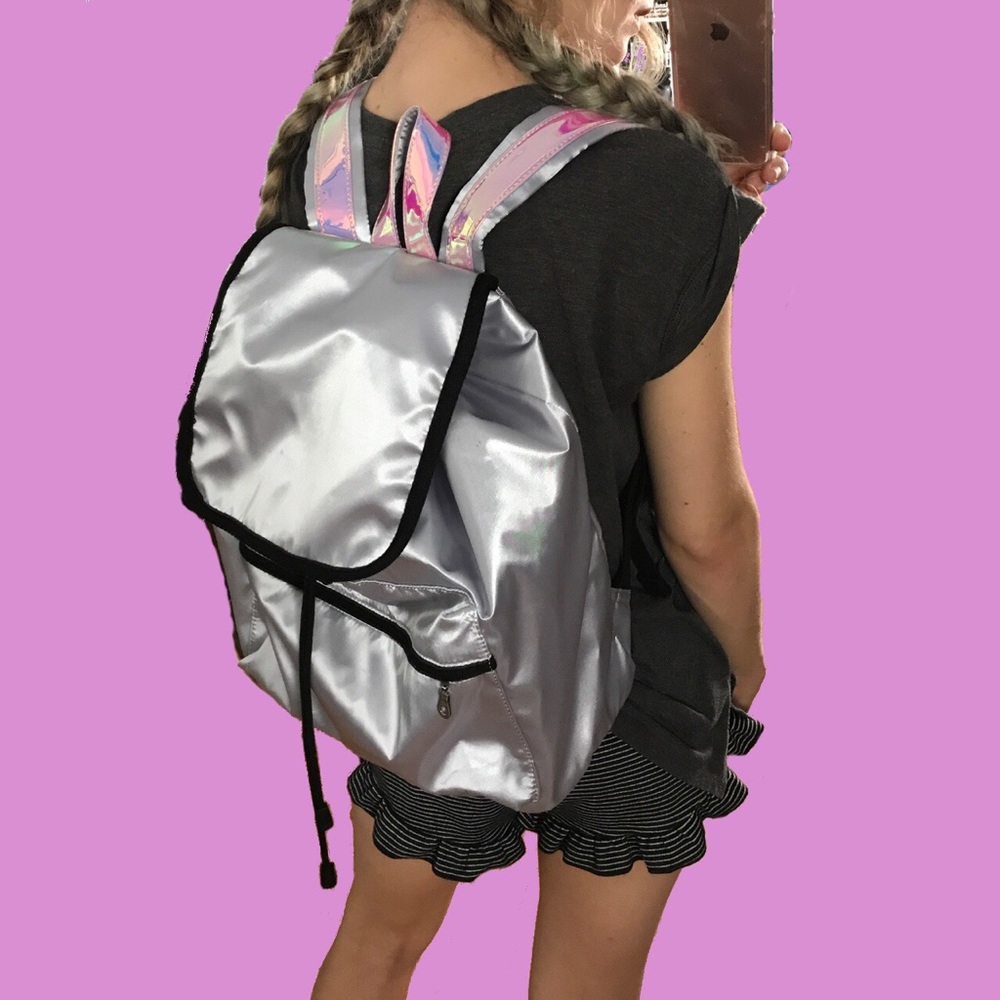 Iridescent Straps Backpack